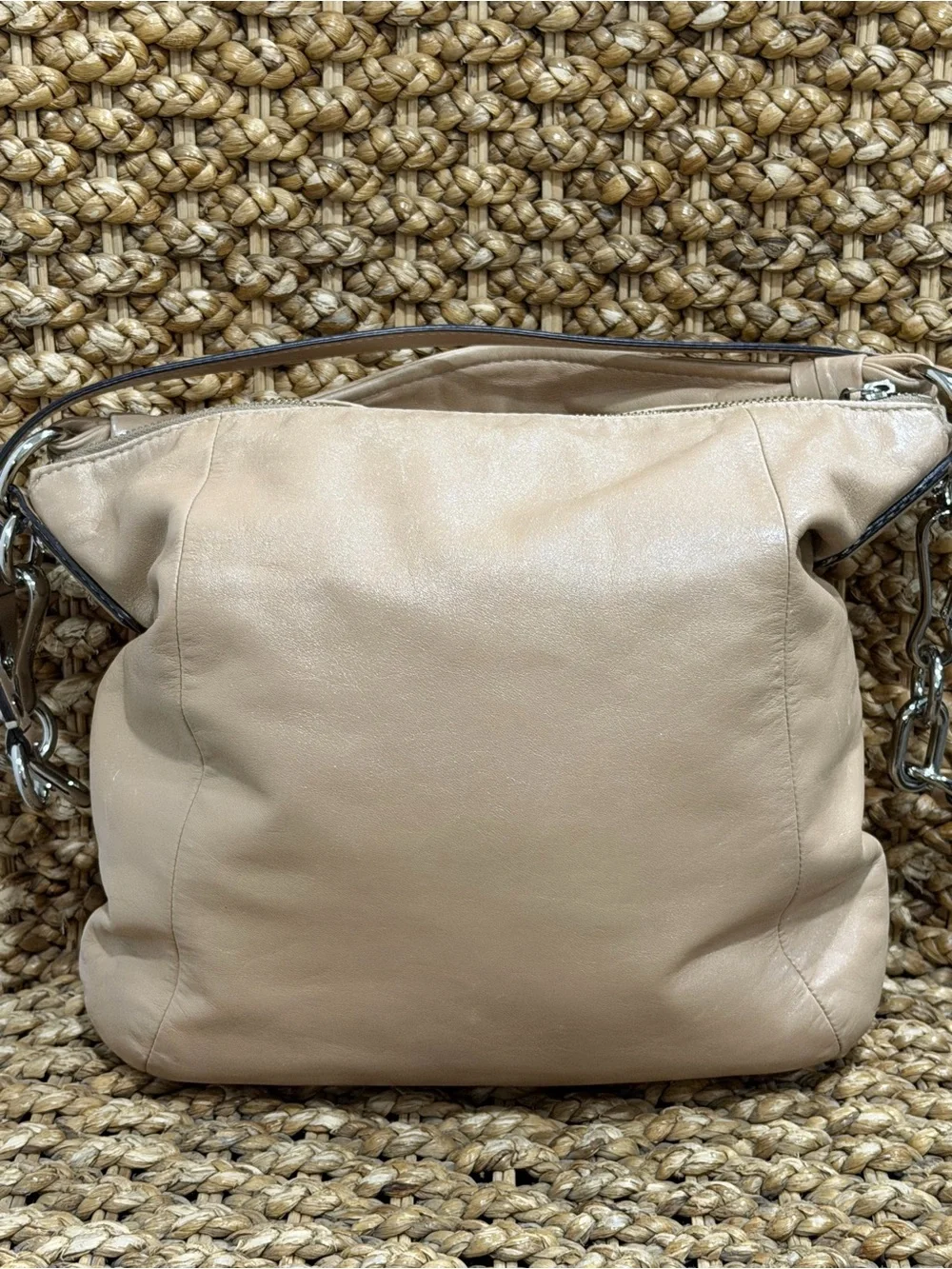 Coach Beige Leather Crossbody Bag